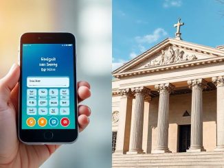 “Digital banking app vs traditional bank building – comparison of neo-banks and traditional banks in 2025.”